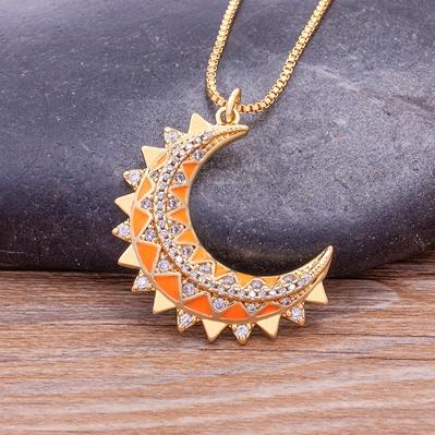 Nidin New Design 5 Colors Enamel Drop Oil Pendant Sun Totem Moon Chain Necklace For Women Jewelry Party Friend Gifts Wholesale помаранчевий
Nidin New Design 5 Colors Enamel Drop Oil Pendant Sun Totem Moon Chain Necklace For Women Jewelry Party Friend Gifts Wholesale помаранчевий