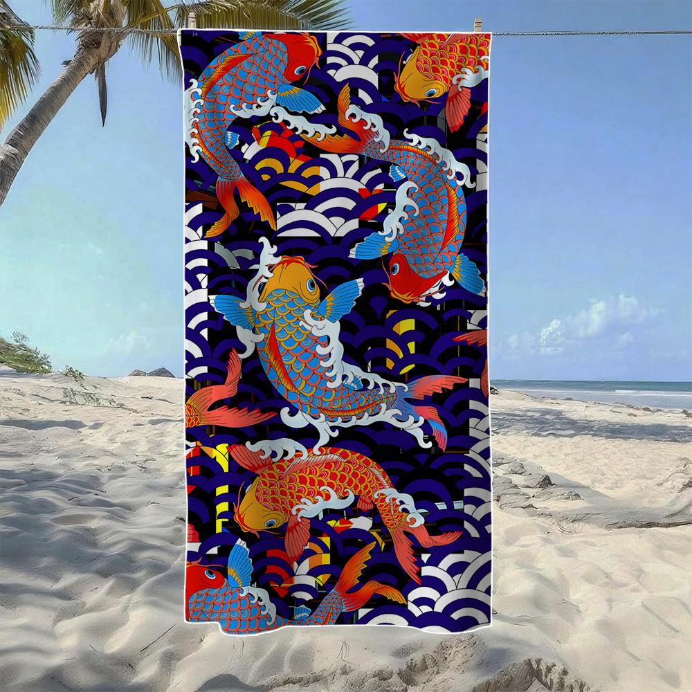 Koi Fish & Sea Turtle Marine Beach Towel,Soft Quick-Drying,Perfect For Portable Outdoor Travel,Swimming,Camping And Summer Beach W30*H60(CM)
Koi Fish & Sea Turtle Marine Beach Towel,Soft Quick-Drying,Perfect For Portable Outdoor Travel,Swimming,Camping And Summer Beach W30*H60(CM)