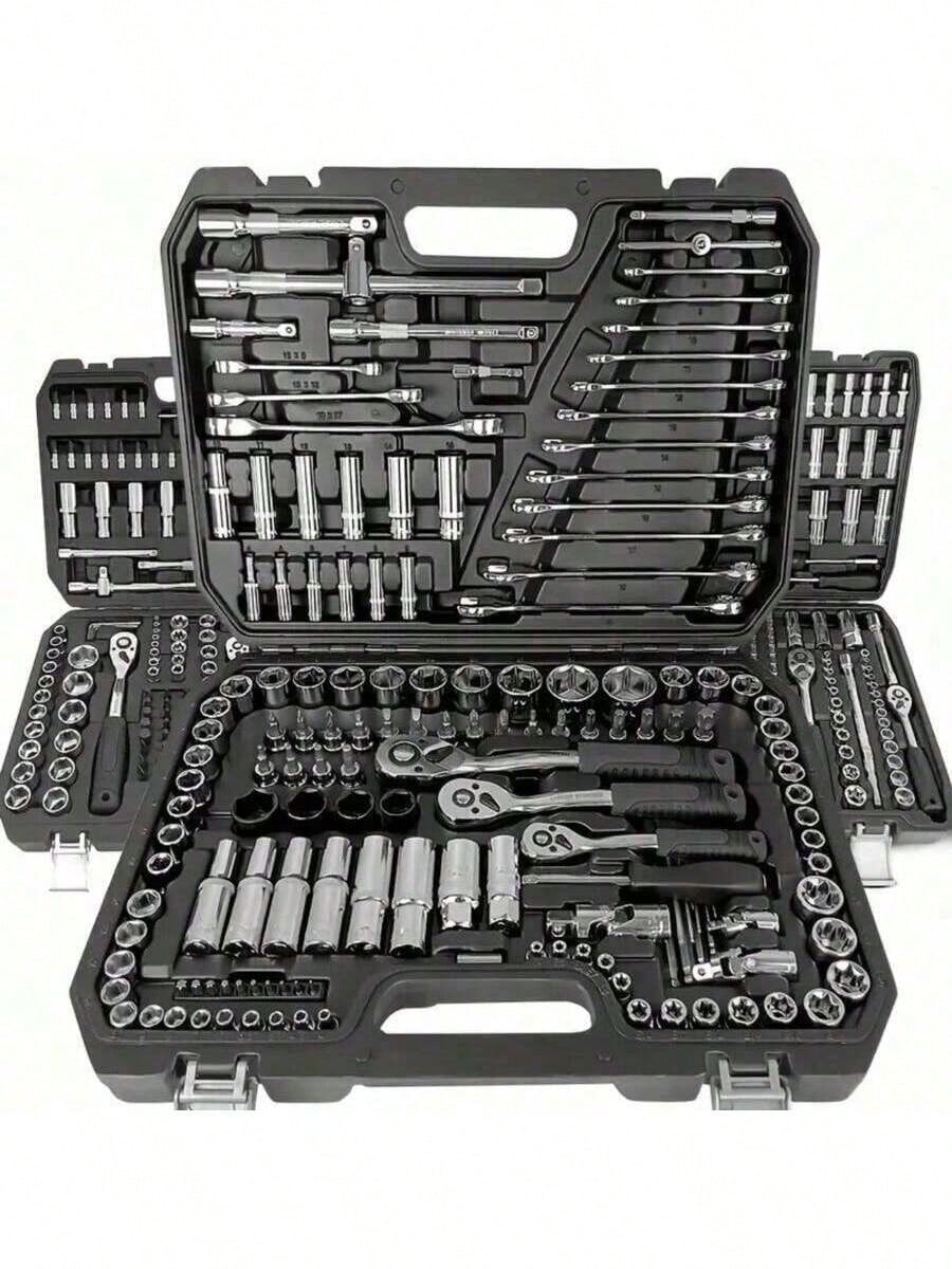 51/46Pcs Comprehensive Mechanical Tool Set - 1/4 , 3/8 , 1/2 Deep And Standard Sockets, Ratchet Wrench Set, S2 And Cr-V Sockets
51/46Pcs Comprehensive Mechanical Tool Set - 1/4 , 3/8 , 1/2 Deep And Standard Sockets, Ratchet Wrench Set, S2 And Cr-V Sockets