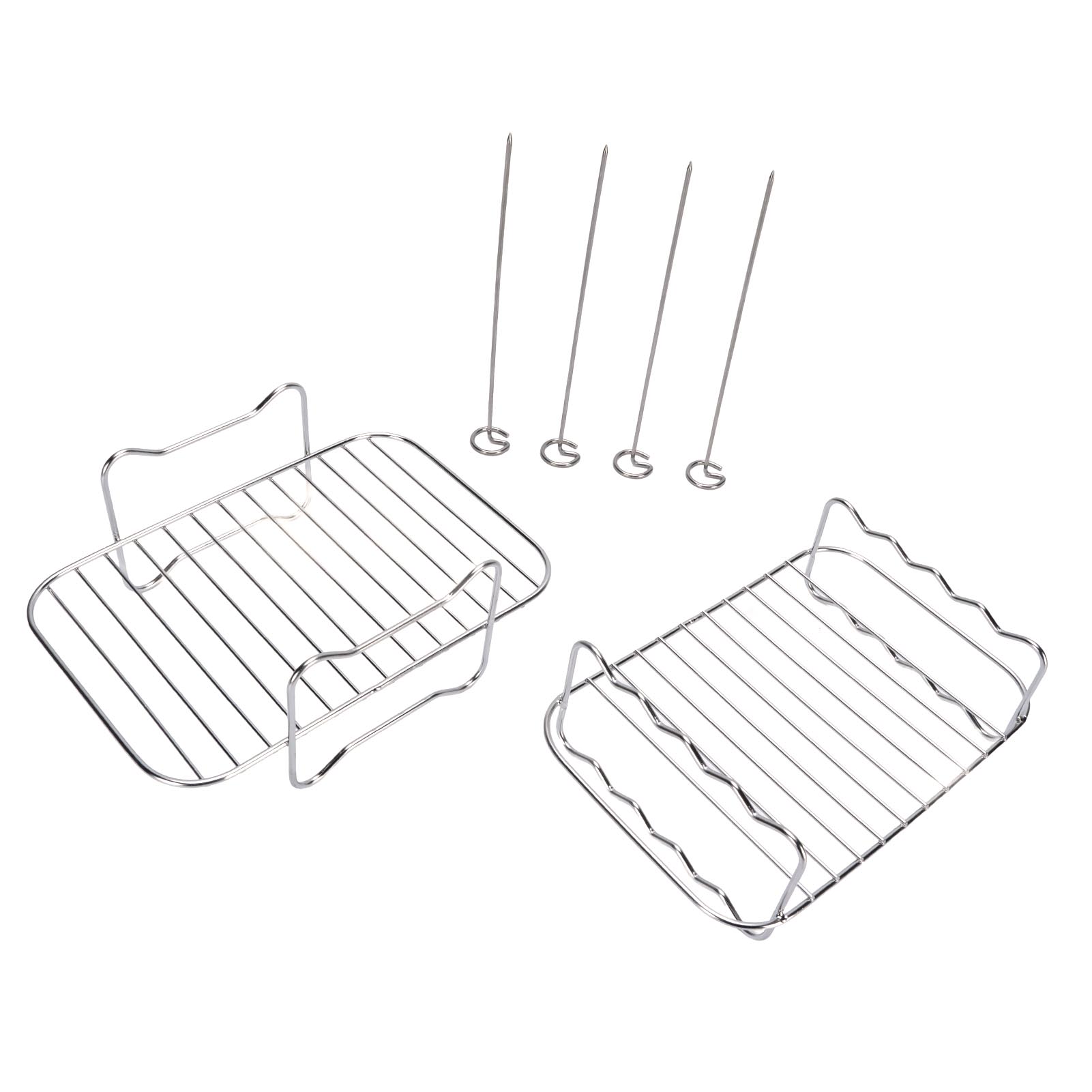 2PCS Double Layer Fryer Rack Set 304 Stainless Steel Stackable Rectangular Fryer Skewer Rack for Fryer Accessories
2PCS Double Layer Fryer Rack Set 304 Stainless Steel Stackable Rectangular Fryer Skewer Rack for Fryer Accessories