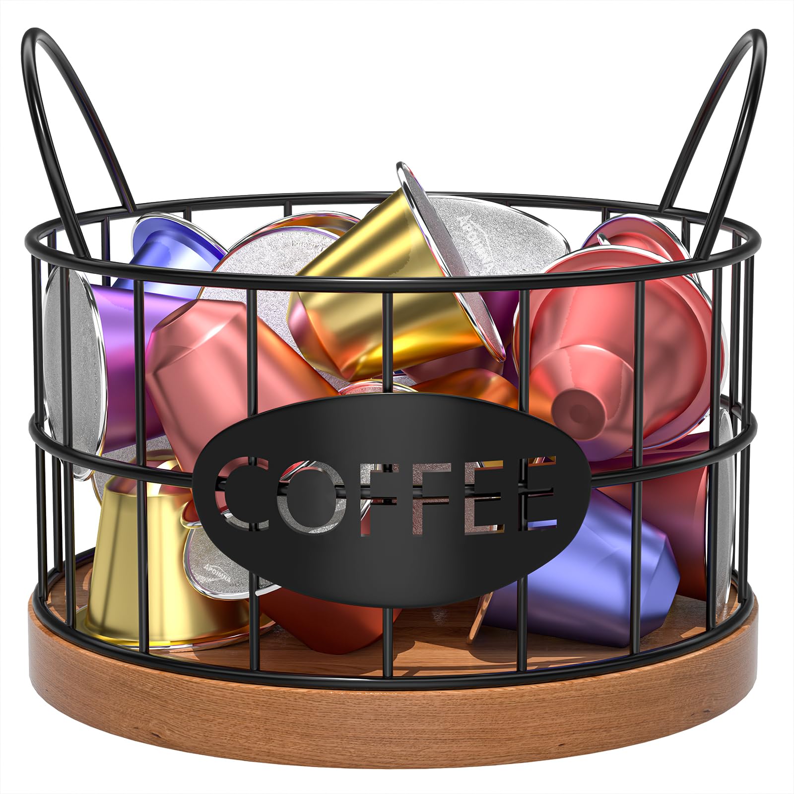 Coffee Pod Holder Organizer K Cup Storage Basket with Handles for Kitchen Office Coffee Bar Black
Coffee Pod Holder Organizer K Cup Storage Basket with Handles for Kitchen Office Coffee Bar Black