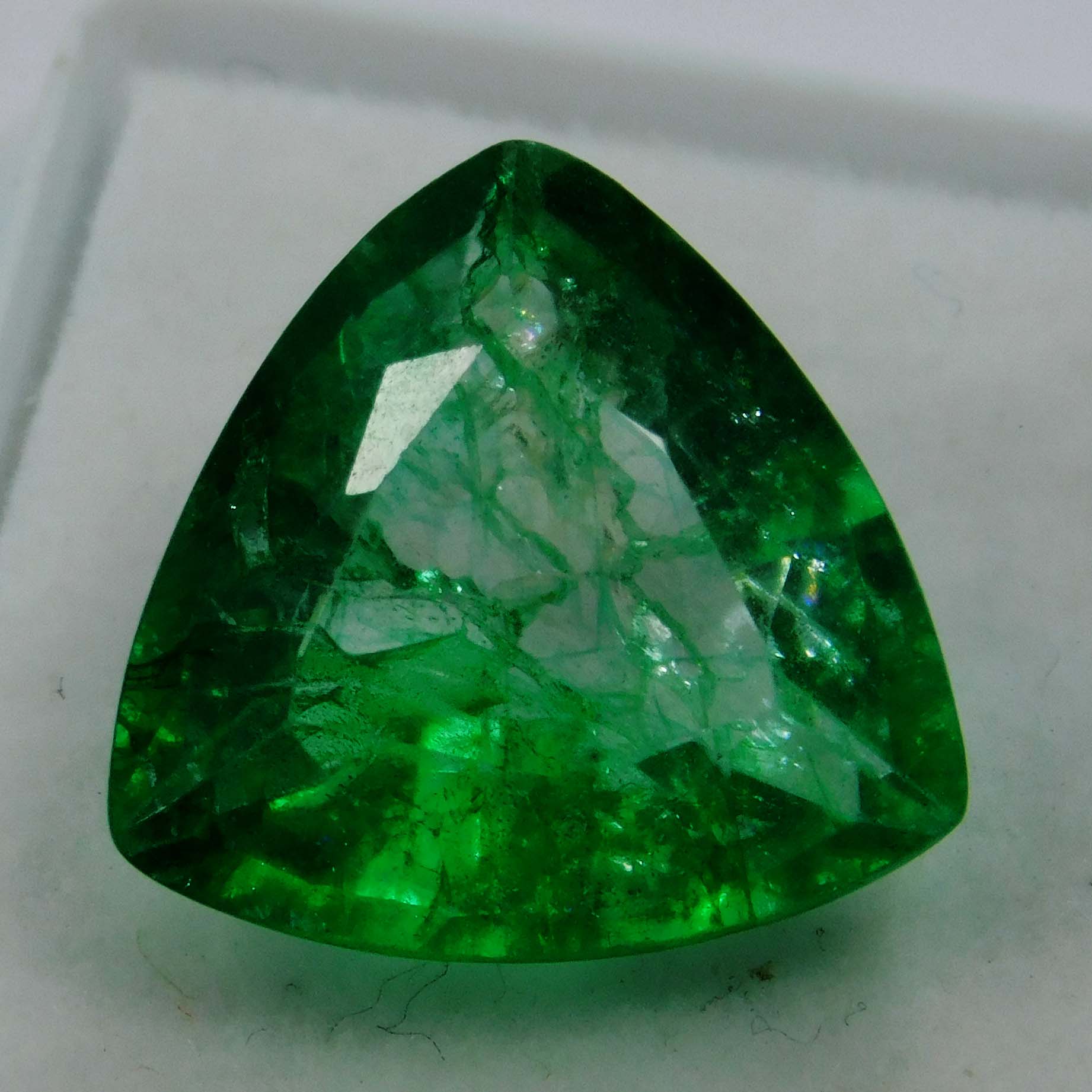 Natural Colombian Emerald Trillion Cut 6.62 Ct Green CERTIFIED Loose Gemstone 13.1 mm approx. зелений
Natural Colombian Emerald Trillion Cut 6.62 Ct Green CERTIFIED Loose Gemstone 13.1 mm approx. зелений