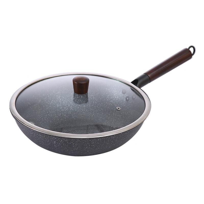 Zhi Shi Non-Stick Flat Bottom Wok with Wood Grain Handle
Zhi Shi Non-Stick Flat Bottom Wok with Wood Grain Handle