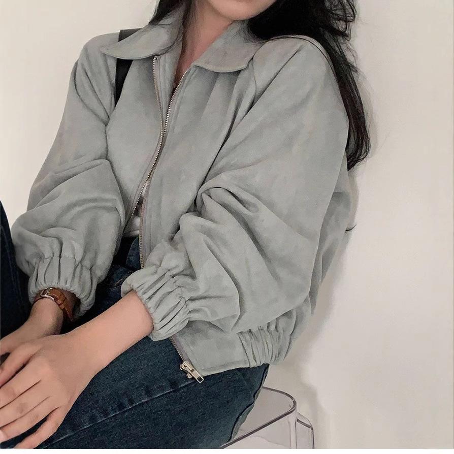 Women Autumn Winter Casual Long Sleeve Lapel Zip Solid Color Suede Jacket Coat with Pocket XXL
Women Autumn Winter Casual Long Sleeve Lapel Zip Solid Color Suede Jacket Coat with Pocket XXL