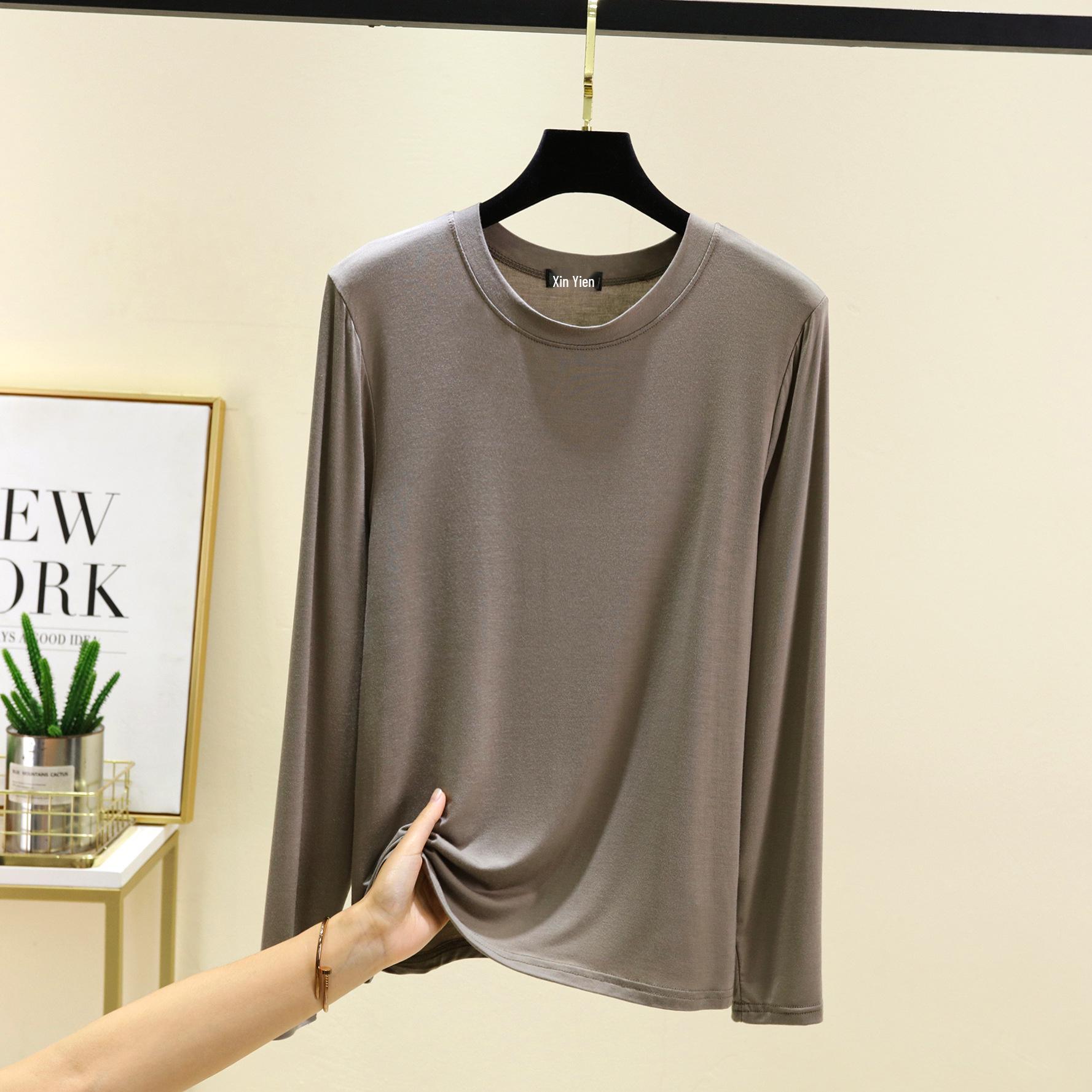 2025 Spring/Autumn Plus Size Women s Long Sleeve T-Shirt - Modal Plain Color Loose Fit XXL
2025 Spring/Autumn Plus Size Women s Long Sleeve T-Shirt - Modal Plain Color Loose Fit XXL