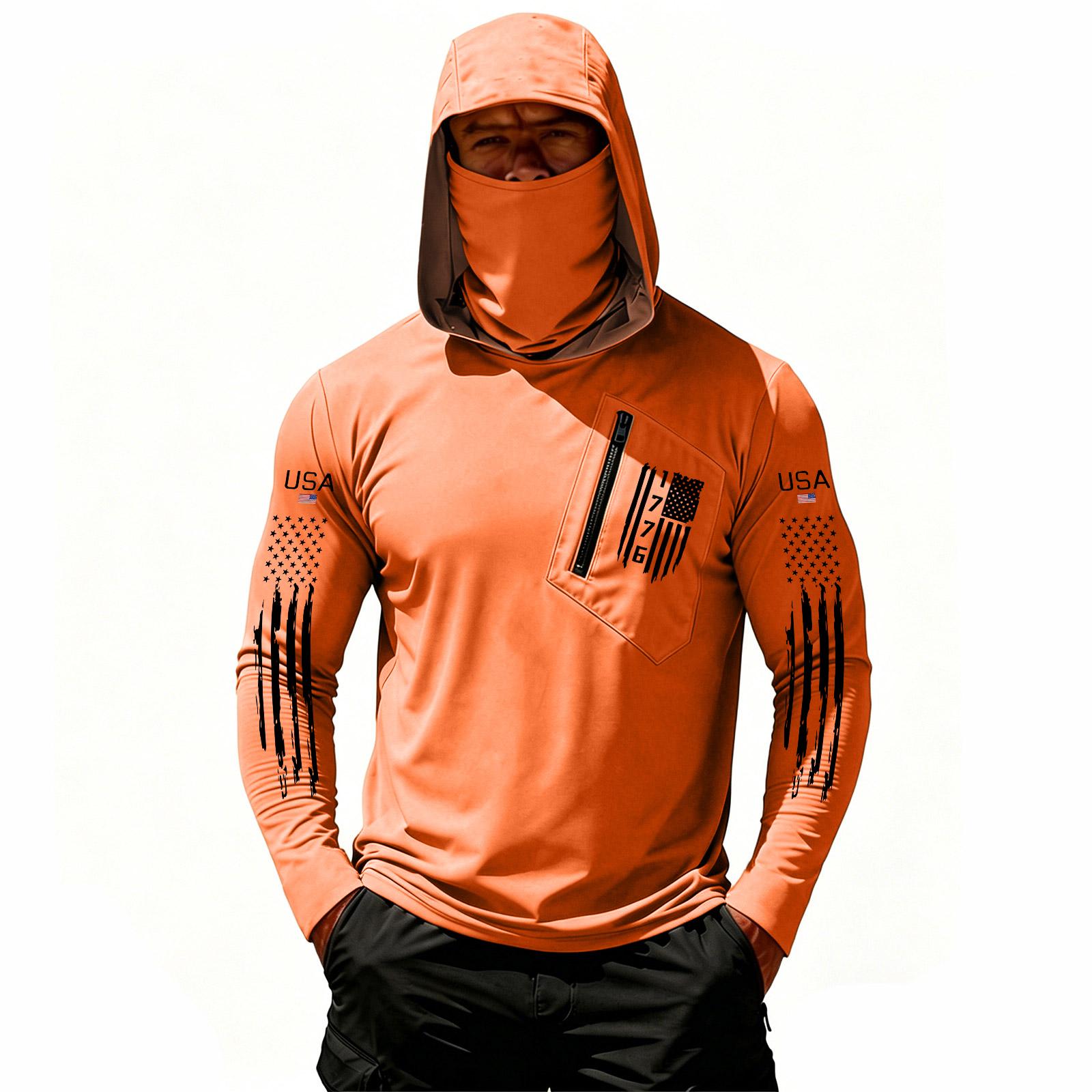 Men s Hooded Long Sleeve T-Shirt Lightweight Pullover Sun Casual Athletic Top with Pocket S помаранчевий
Men s Hooded Long Sleeve T-Shirt Lightweight Pullover Sun Casual Athletic Top with Pocket S помаранчевий