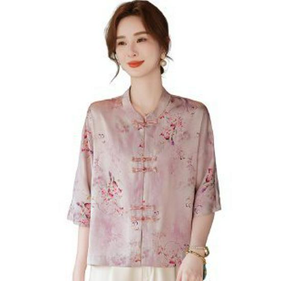 Chic Spring Floral Short Sleeve Top for Middle-Aged Women 2XL рожевий/фіолетовий
Chic Spring Floral Short Sleeve Top for Middle-Aged Women 2XL рожевий/фіолетовий