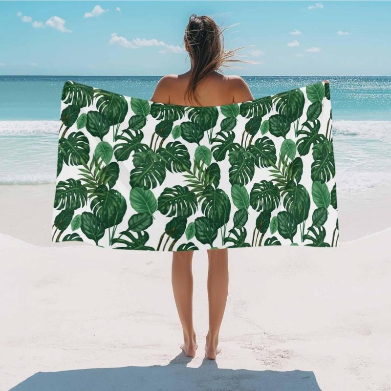 Beach Towel Green Palm Leaves Bath Pool Towels Tropical Plants Leaf Absorbent Beach Towel Soft Large Quick Lightweight Camping W30*H60(CM)
Beach Towel Green Palm Leaves Bath Pool Towels Tropical Plants Leaf Absorbent Beach Towel Soft Large Quick Lightweight Camping W30*H60(CM)
