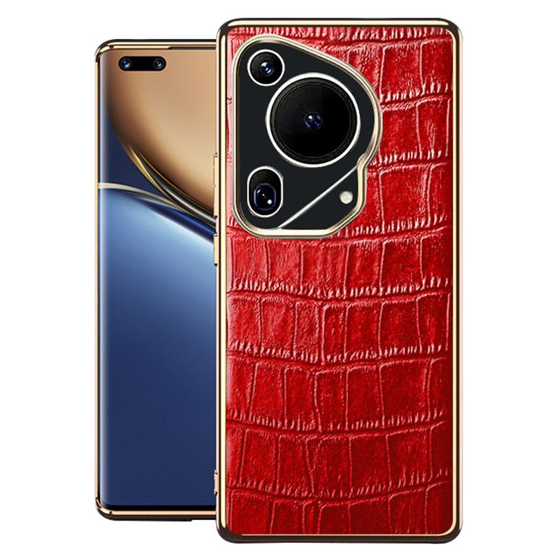 For Huawei Pura 70 Ultra Case Crocodile Texture Anti-Fall Genuine Cow Leather+TPU Phone Cover Red
For Huawei Pura 70 Ultra Case Crocodile Texture Anti-Fall Genuine Cow Leather+TPU Phone Cover Red
