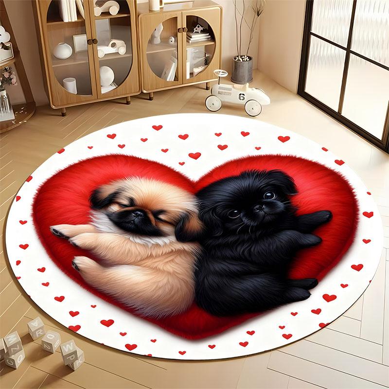 Fluffy Heart-Shaped Pet Rug for Cozy Spaces round carpet for home sofa bedroom, gift Diameter 60cm
Fluffy Heart-Shaped Pet Rug for Cozy Spaces round carpet for home sofa bedroom, gift Diameter 60cm