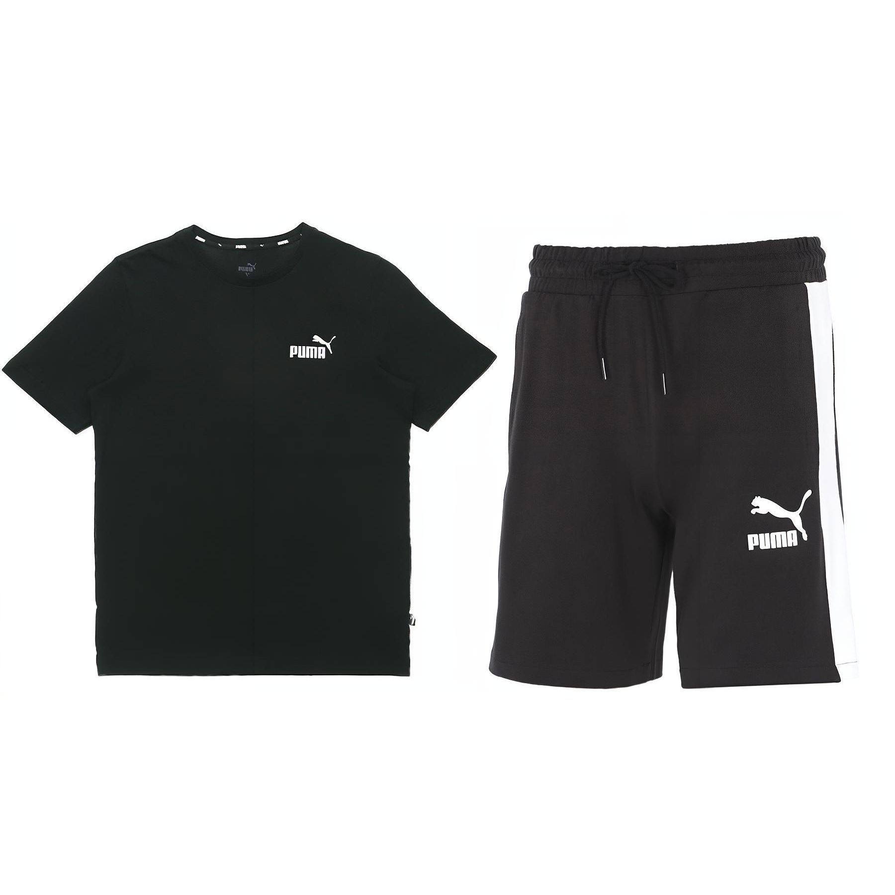 Футболка с круглым вырезом и коротким рукавом из хлопка Puma Essentials с принтом логотипа, спортивные дышащие шорты, повседневный спортивный комплект, мужские комплекты, черный цвет 845925-01+531358-01 L
Футболка с круглым вырезом и коротким рукавом из хлопка Puma Essentials с принтом логотипа, спортивные дышащие шорты, повседневный спортивный комплект, мужские комплекты, черный цвет 845925-01+531358-01 L