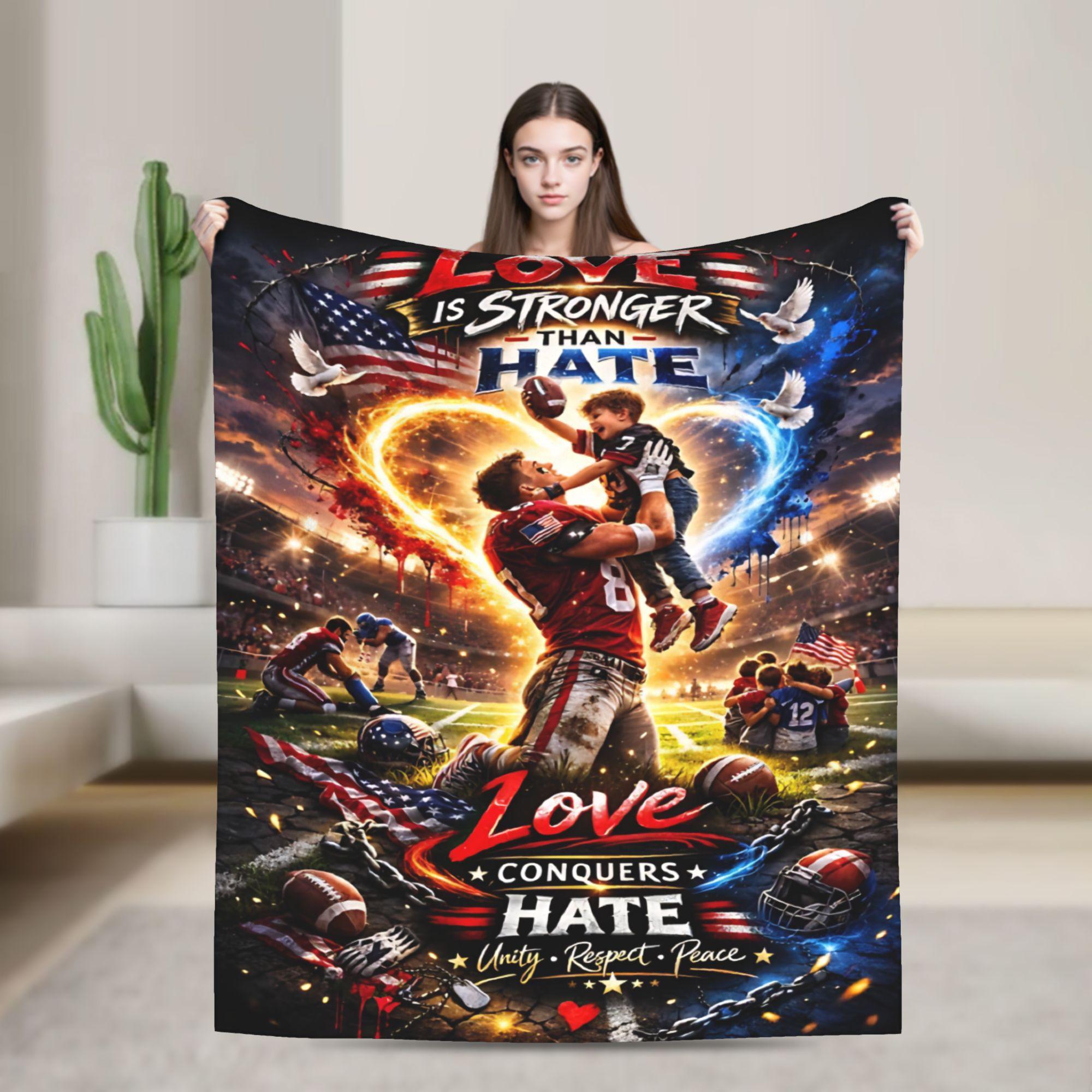 The Only Thing More Powerful Than Hate Is Love Plush blanket Children Flannel Bedding Throws Home Decor Soft Quality Bedspread 100x150cm
The Only Thing More Powerful Than Hate Is Love Plush blanket Children Flannel Bedding Throws Home Decor Soft Quality Bedspread 100x150cm