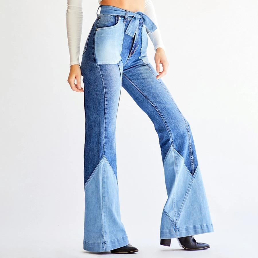 Vintage High Waisted Color Block Belted Women’s Jeans Retro Two Color Stitching Belt Women s Denim Flared Pants 70S M світло-синій колір
Vintage High Waisted Color Block Belted Women’s Jeans Retro Two Color Stitching Belt Women s Denim Flared Pants 70S M світло-синій колір