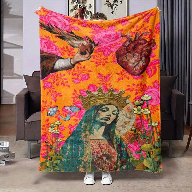 Bright floral patterns Flannel printed blanket suitable for all seasons suitable for living room office sofa and travel 75x100cm
Bright floral patterns Flannel printed blanket suitable for all seasons suitable for living room office sofa and travel 75x100cm