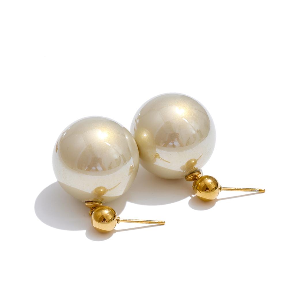Yhpup 20*20mm Big Simulated Pearls Round Drop Earrings Vintage Stainless Steel Daily Wear Korean Jewelry Wholesale Waterproof
Yhpup 20*20mm Big Simulated Pearls Round Drop Earrings Vintage Stainless Steel Daily Wear Korean Jewelry Wholesale Waterproof