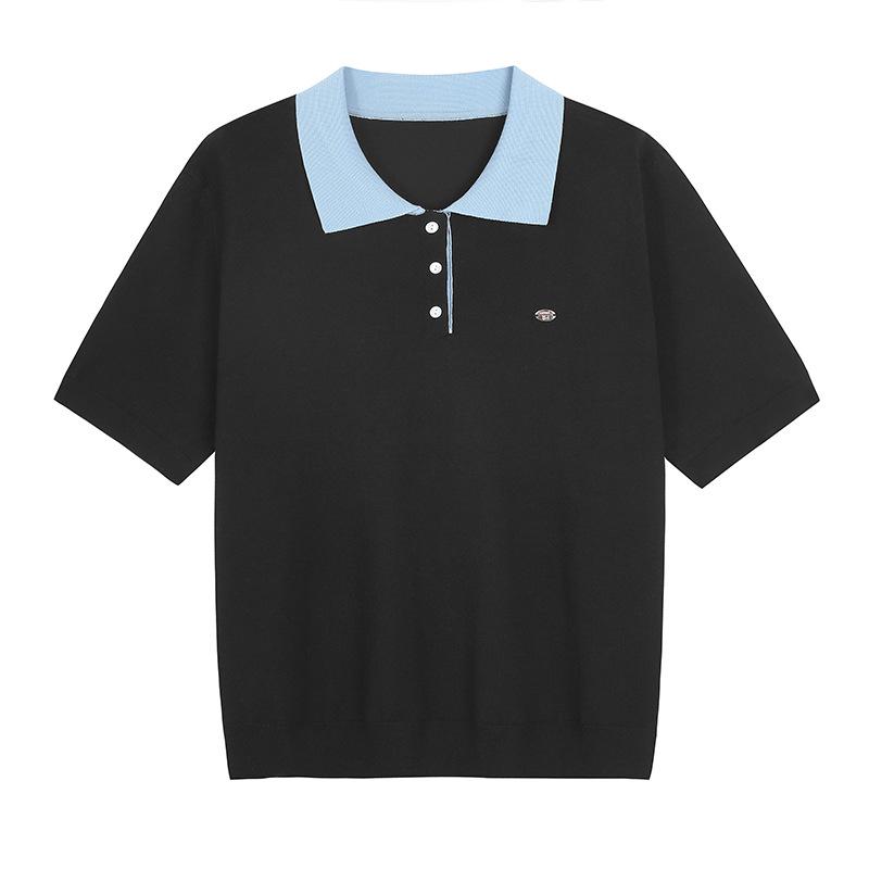 2026 Summer Plus Size Women s Solid Color Short Sleeve Polo Shirt XL (50-67.5 kg) чёрный
2026 Summer Plus Size Women s Solid Color Short Sleeve Polo Shirt XL (50-67.5 kg) чёрный