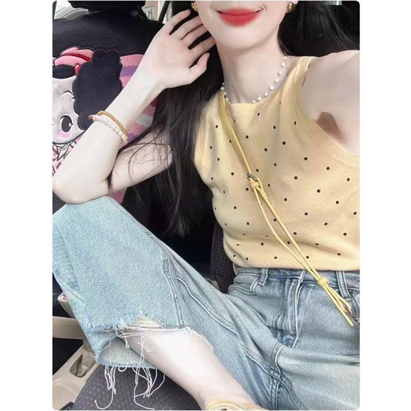 Yellow Polka Dot Sleeveless Camisole Top - Women s Chic Summer Korean Style Fashion Small жовтий
Yellow Polka Dot Sleeveless Camisole Top - Women s Chic Summer Korean Style Fashion Small жовтий