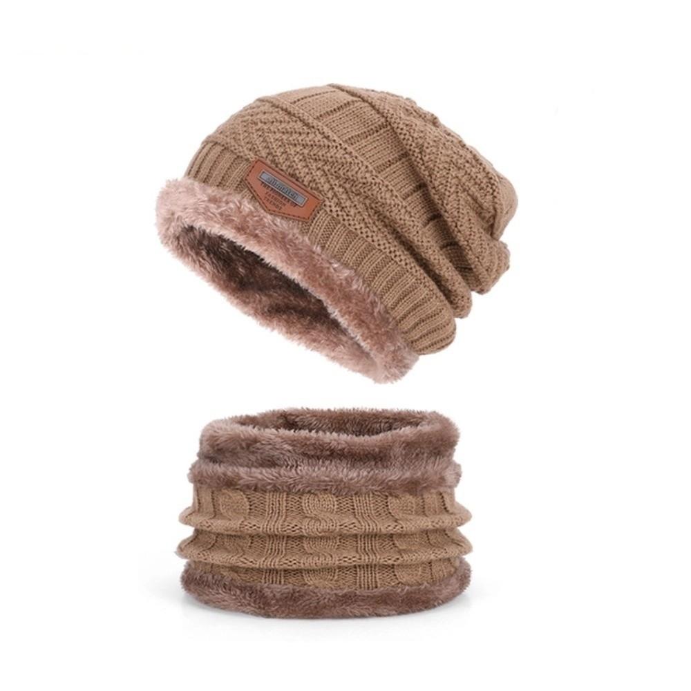 Korean Style Knitted Hat Scarf Set Fleece Knitted Neck Warmer Combo Warm Hat Scarf Set Adult Use хаки
Korean Style Knitted Hat Scarf Set Fleece Knitted Neck Warmer Combo Warm Hat Scarf Set Adult Use хаки