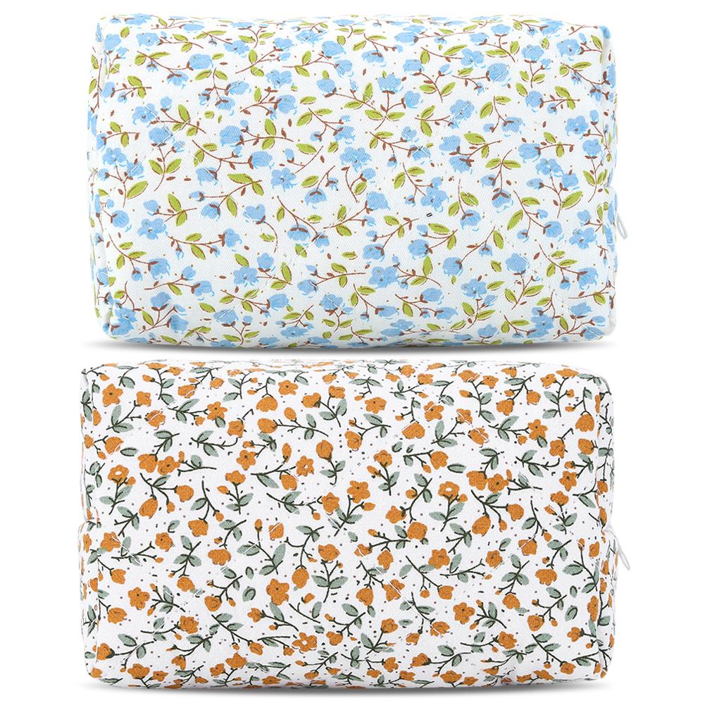 2 шт. Милая дорожная косметичка большой вместимости, хлопковая сумка для хранения кистей для макияжа, стеганая косметичка на молниях для женщин
2 шт. Милая дорожная косметичка большой вместимости, хлопковая сумка для хранения кистей для макияжа, стеганая косметичка на молниях для женщин