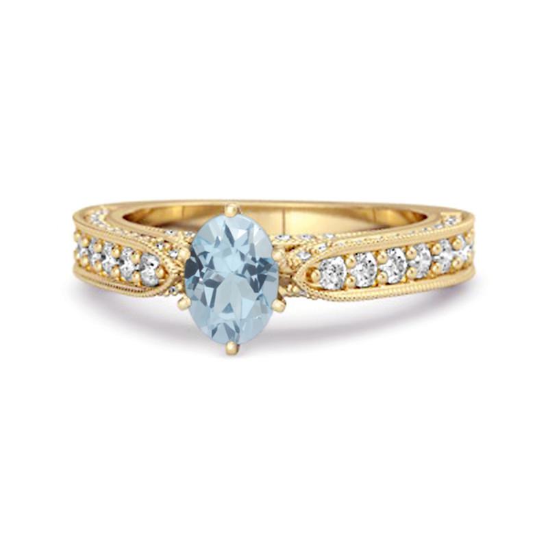 Blue Topaz Vintage Milgrain Solitaire Ring - Sterling Silver Gold Vermeil 8 золотий/жовтий
Blue Topaz Vintage Milgrain Solitaire Ring - Sterling Silver Gold Vermeil 8 золотий/жовтий