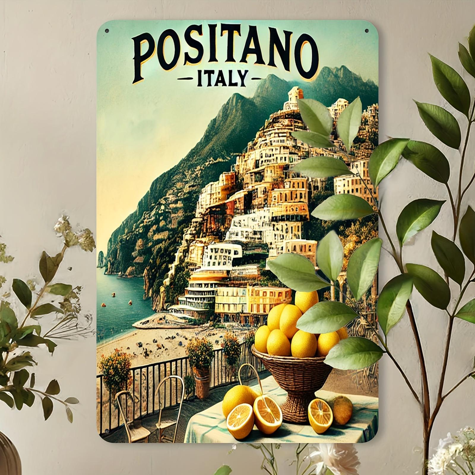 Vintage Positano Italy Metal Wall Art Sign Retro Lemon Cliffside Scene Durable Iron Decor for Home Cafe Bar Garden G 20x30cm(7.8x11.8inch)
Vintage Positano Italy Metal Wall Art Sign Retro Lemon Cliffside Scene Durable Iron Decor for Home Cafe Bar Garden G 20x30cm(7.8x11.8inch)