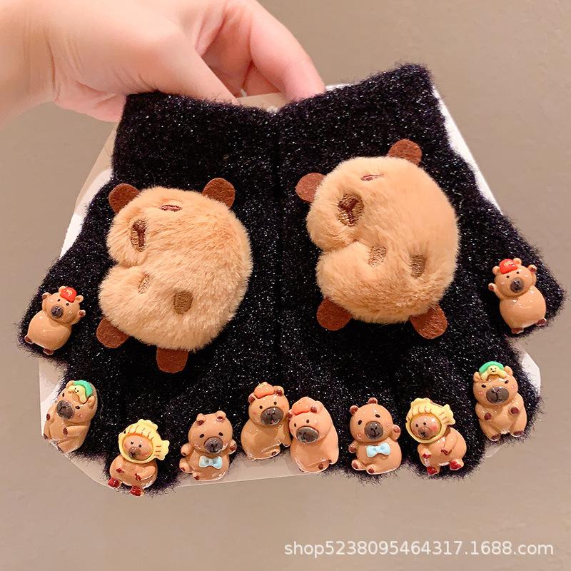 Adorable Winter Gloves for Women with Cute Capybara Decoration Comfortable Warm Fingered Ideal for Cycling Gift Choice B capybara side верблюд
Adorable Winter Gloves for Women with Cute Capybara Decoration Comfortable Warm Fingered Ideal for Cycling Gift Choice B capybara side верблюд