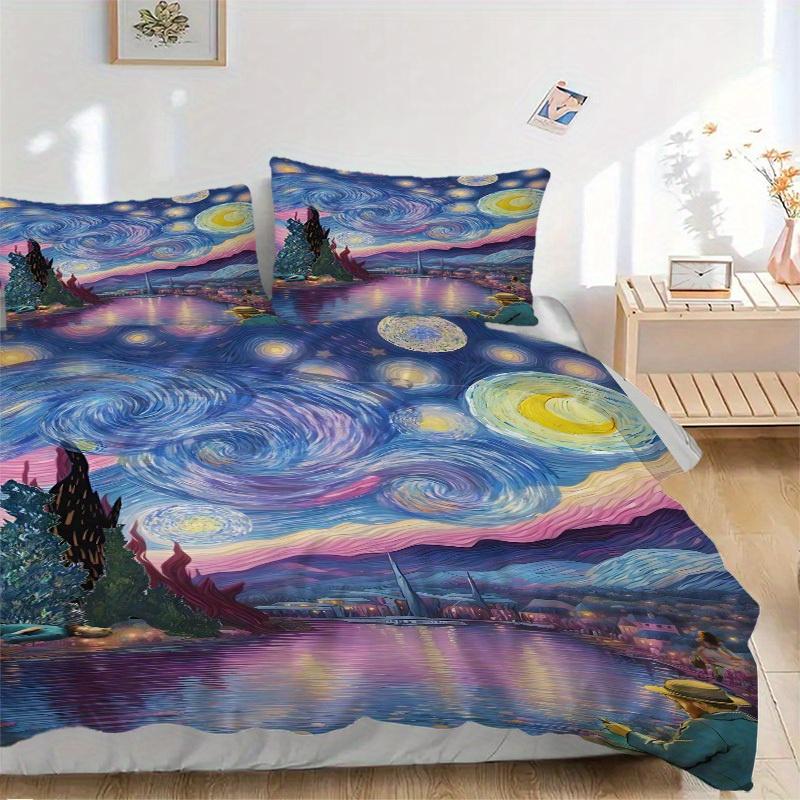 3Pcs Van Gogh Inspired Printed Bedding Set, Breathable and Soft, Machine Washable, Christmas Gift, Suitable for Bedroom Decoration, 15140 135x200cm
3Pcs Van Gogh Inspired Printed Bedding Set, Breathable and Soft, Machine Washable, Christmas Gift, Suitable for Bedroom Decoration, 15140 135x200cm