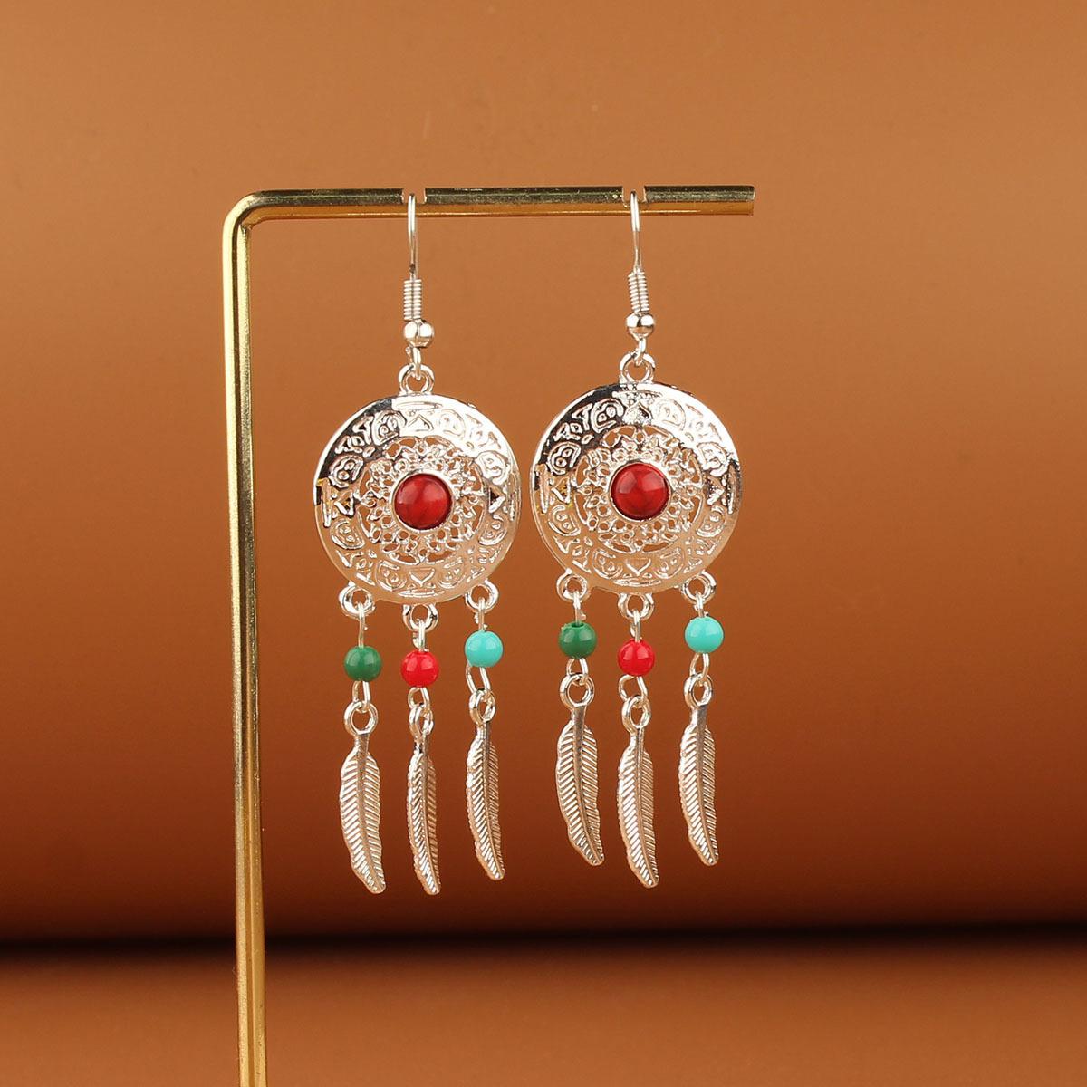 European, American Bohemian ethnic style stud earrings, long fringed metal earrings, fashionable exotic style earrings різнокольоровий
European, American Bohemian ethnic style stud earrings, long fringed metal earrings, fashionable exotic style earrings різнокольоровий