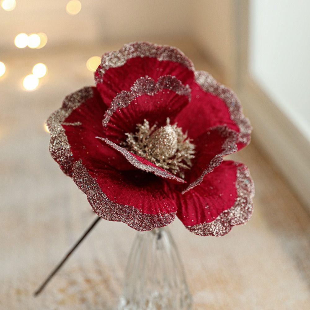 Simulation Christmas Glitter Flower 18CM Christmas Tree Decorations Wedding Party Decor
Simulation Christmas Glitter Flower 18CM Christmas Tree Decorations Wedding Party Decor