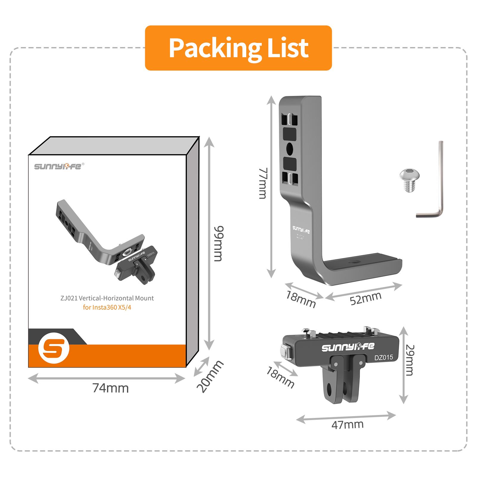 For Insta360 X5/X4 Quick Release Mount L-shaped Horizontal Vertical Aluminum Alloy Bracket Adapter For Insta360 X4 AIR Accessory
For Insta360 X5/X4 Quick Release Mount L-shaped Horizontal Vertical Aluminum Alloy Bracket Adapter For Insta360 X4 AIR Accessory