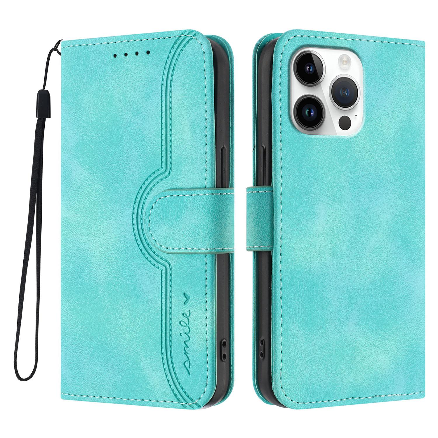 For iPhone 16 Pro Max Leather Case Wallet Stand Smile Imprinted Phone Cover with Strap Light Blue
For iPhone 16 Pro Max Leather Case Wallet Stand Smile Imprinted Phone Cover with Strap Light Blue