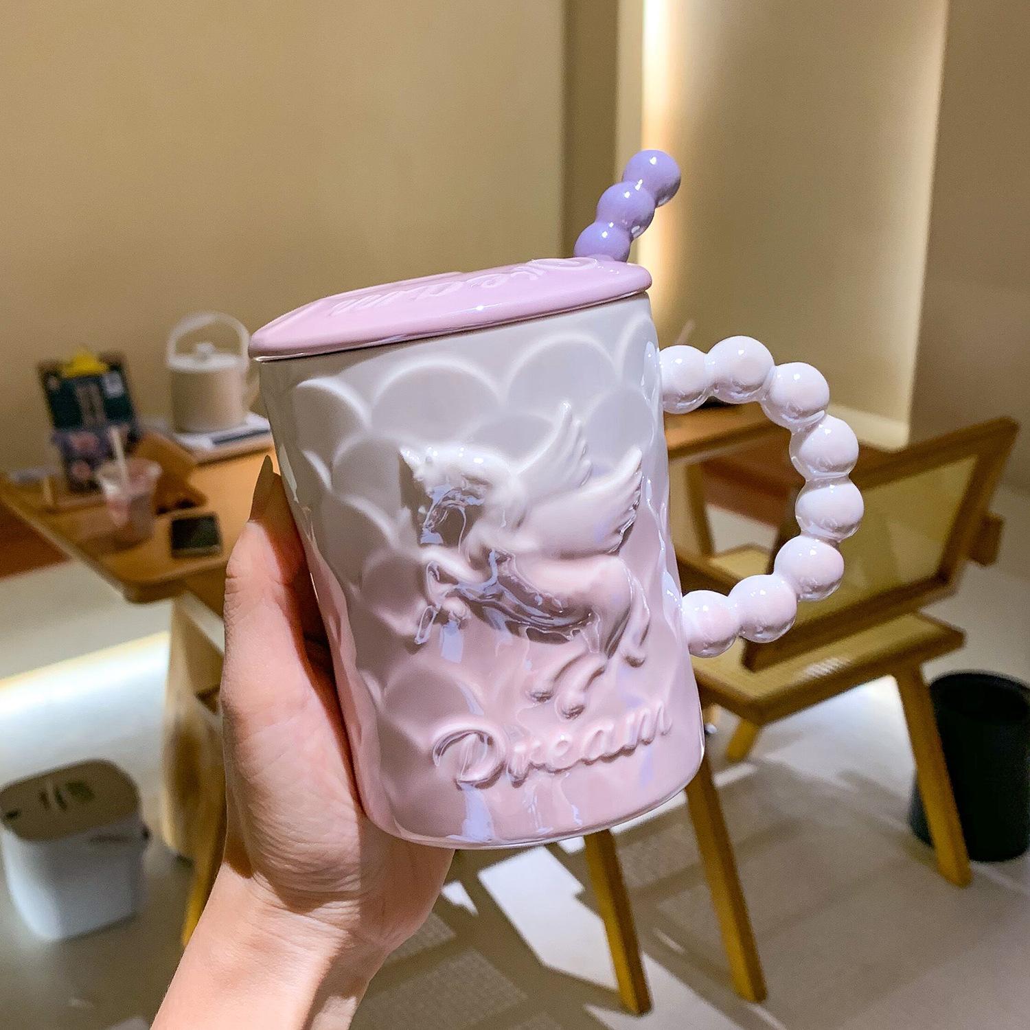 Mug with Lid Spoon Couple with Good Looks for Girls Office Water Cup Coffee Cup Embossed Ceramic Cup Souvenir 301-400ml
Mug with Lid Spoon Couple with Good Looks for Girls Office Water Cup Coffee Cup Embossed Ceramic Cup Souvenir 301-400ml