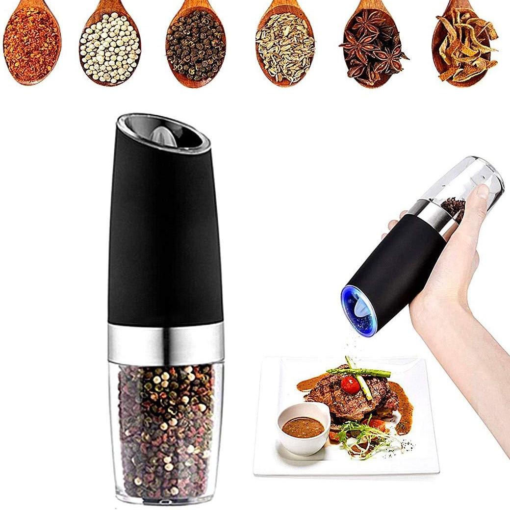 1 Pcs Electric Pepper Mill or Salt Mill, Adjustable Thickness, Automatic Pepper Mill with Blue LED Light, One-hand Operation, Stainless Steel
1 Pcs Electric Pepper Mill or Salt Mill, Adjustable Thickness, Automatic Pepper Mill with Blue LED Light, One-hand Operation, Stainless Steel