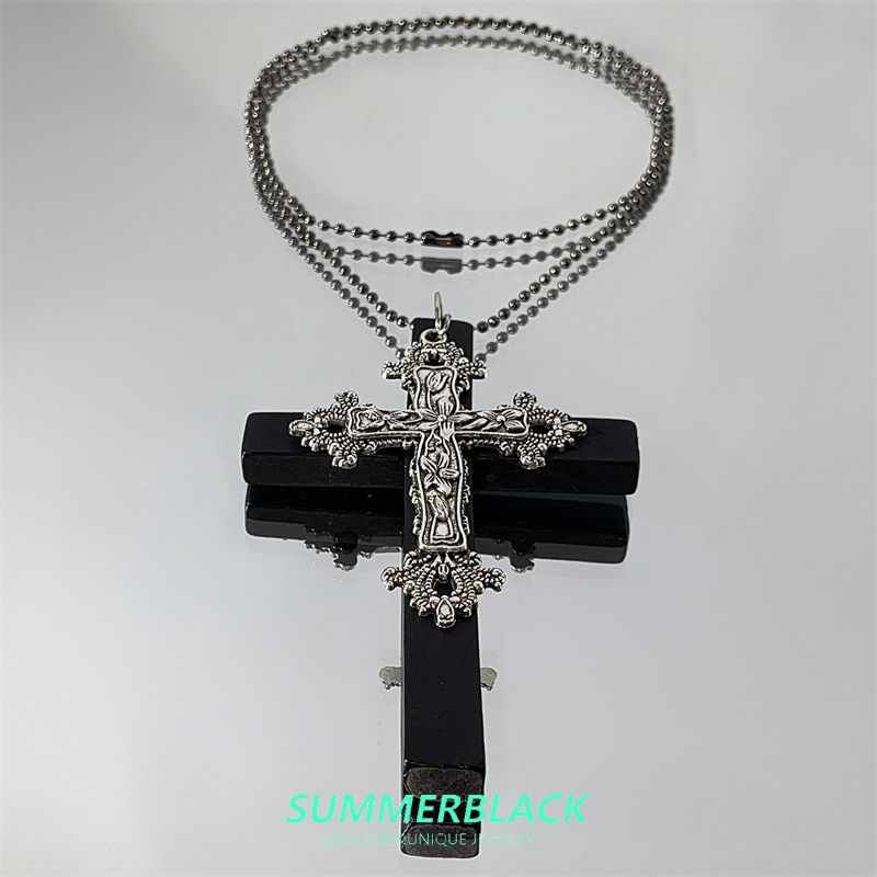 and American Style Minimalist Ins Style Heavy Industry Cross Pendant Necklace Female Niche Personality Easiest for Match Clavicle Chain Accessories Black Double Layer Cross Pendant
and American Style Minimalist Ins Style Heavy Industry Cross Pendant Necklace Female Niche Personality Easiest for Match Clavicle Chain Accessories Black Double Layer Cross Pendant