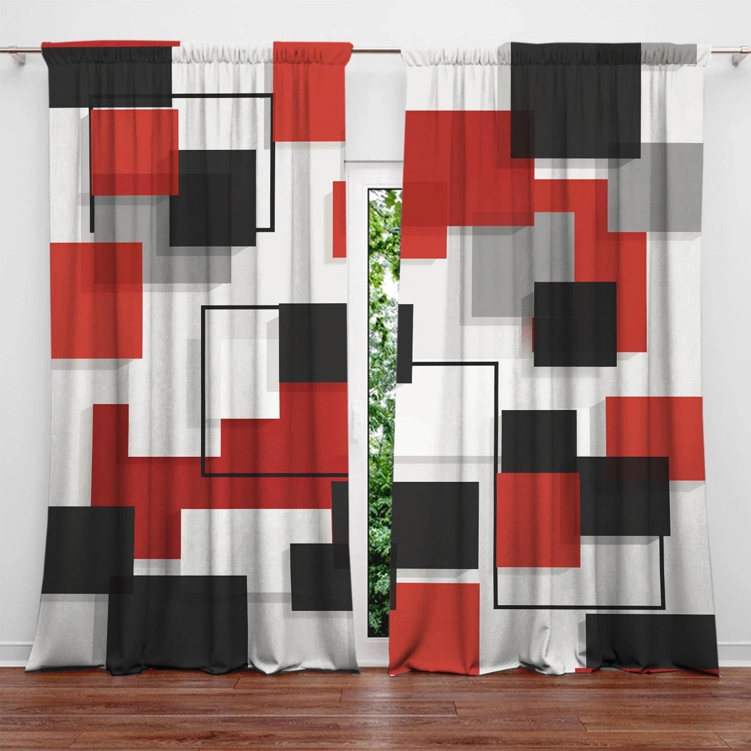 Plaid Pattern Printed Curtain Home Decor Window Treatment Bedroom Kitchen Living Room Curtains Set Of 2 Made Polyester With Rod Pocket W100*H70(CM)-Hooks&2PCS
Plaid Pattern Printed Curtain Home Decor Window Treatment Bedroom Kitchen Living Room Curtains Set Of 2 Made Polyester With Rod Pocket W100*H70(CM)-Hooks&2PCS