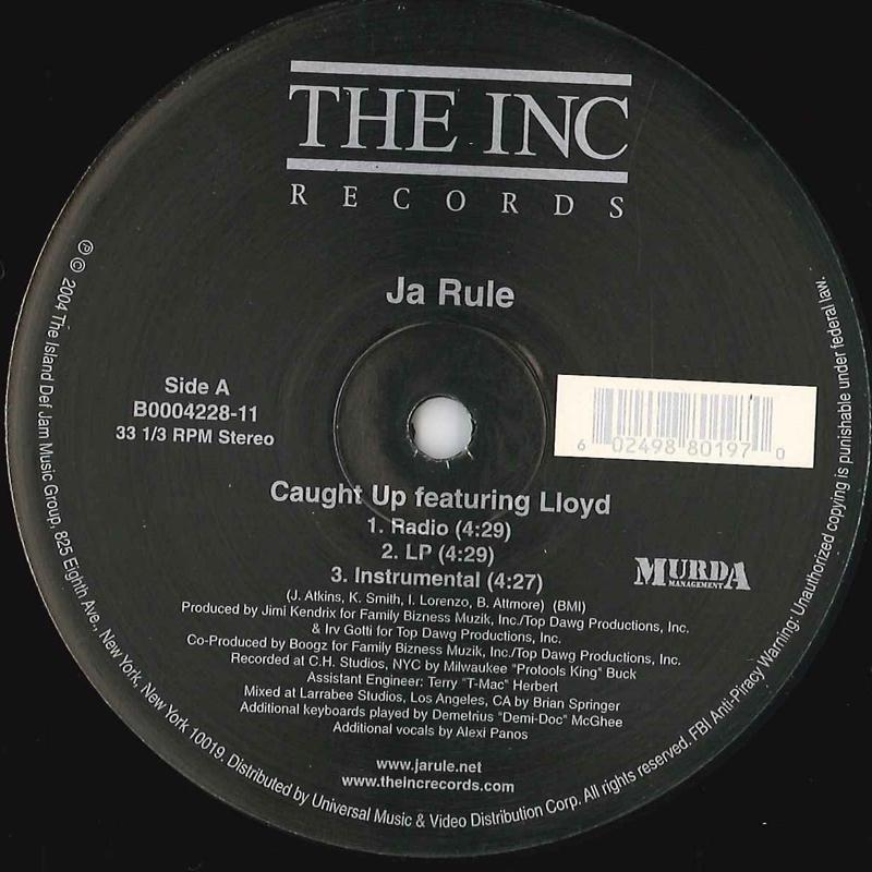 12-дюймовая пластинка JA RULE - Caught Up B000422811 THE INC 2004 США Рэп и хип-хоп/R&B Б/У
12-дюймовая пластинка JA RULE - Caught Up B000422811 THE INC 2004 США Рэп и хип-хоп/R&B Б/У