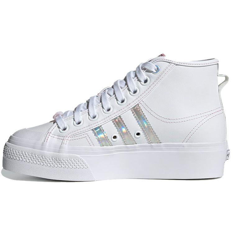 Adidas Nizza Platform Mid White Переливающиеся женские кроссовки Cloud-White True-Pink Core-Black H01566
Adidas Nizza Platform Mid White Переливающиеся женские кроссовки Cloud-White True-Pink Core-Black H01566