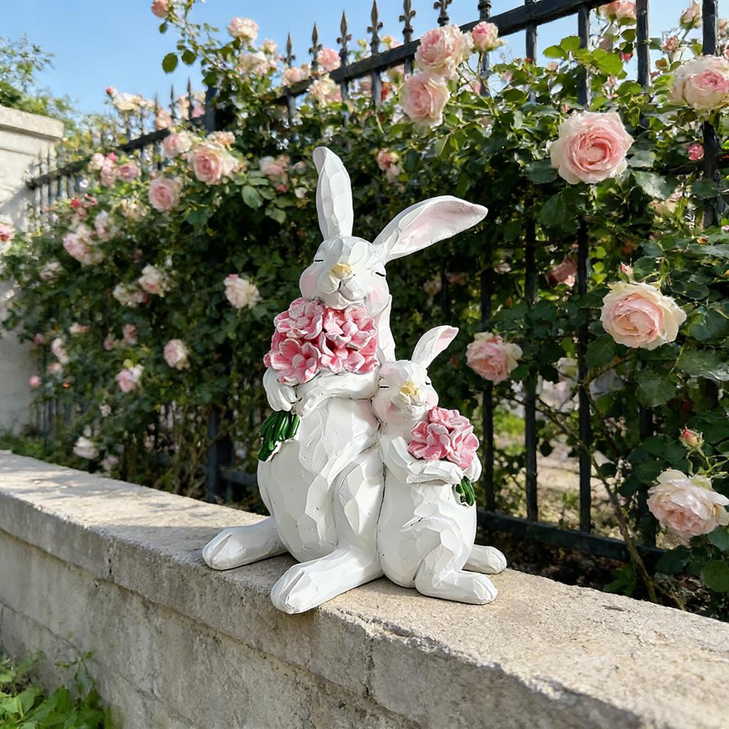 Cute Resin Rabbit Figurine, Mother & Baby Bunny with Pink Flowers, Handmade Garden Statue, Warm Decor for Living Room Bedroom, P
Cute Resin Rabbit Figurine, Mother & Baby Bunny with Pink Flowers, Handmade Garden Statue, Warm Decor for Living Room Bedroom, P