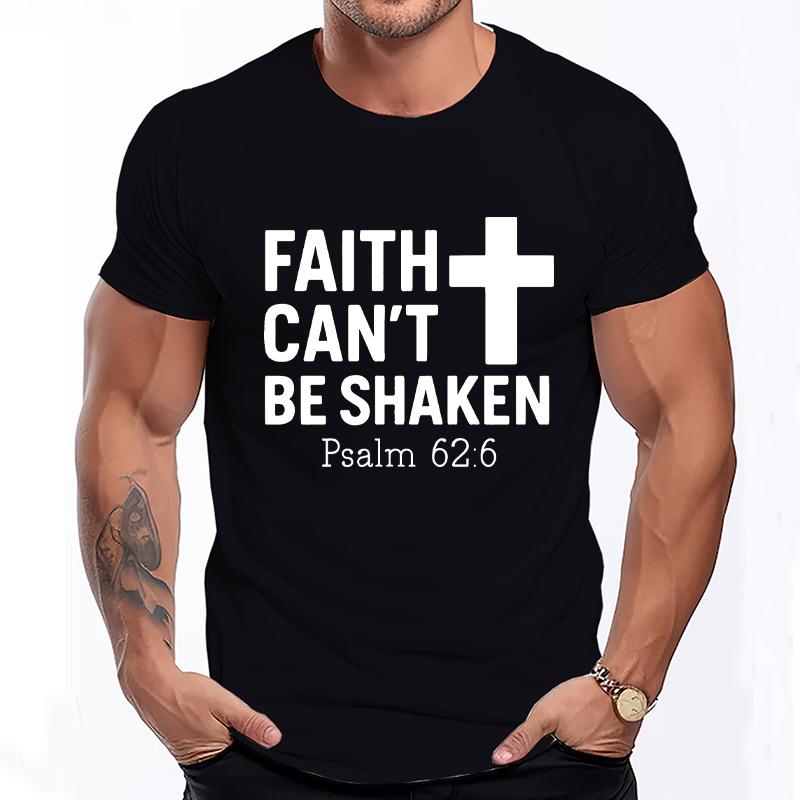 Men s Christian T-Shirt Faith Can t Be Shaken Psalm 62:6 Cross Graphic Tee Casual Short Sleeve Summer Religious Faith Tops 5XL різнокольоровий
Men s Christian T-Shirt Faith Can t Be Shaken Psalm 62:6 Cross Graphic Tee Casual Short Sleeve Summer Religious Faith Tops 5XL різнокольоровий