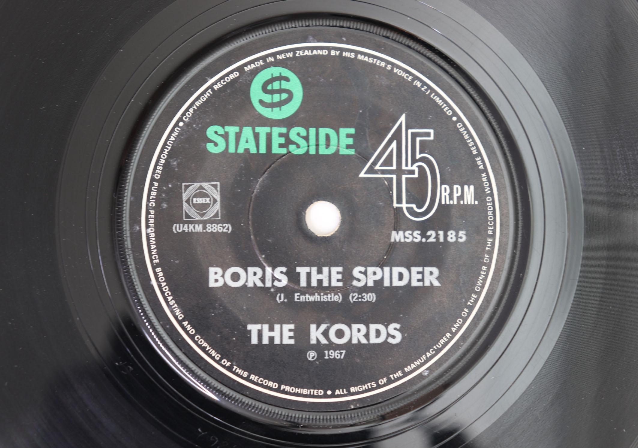 7inch Record KORDS Boris The Spider Its All In My M MSS2185 STATESIDE 1967 New Zealan Rock Used
7inch Record KORDS Boris The Spider Its All In My M MSS2185 STATESIDE 1967 New Zealan Rock Used