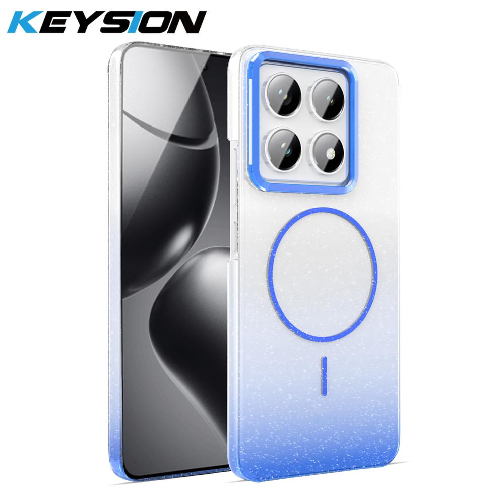 KEYSION Luxury Gradient Glitter Magnetic Phone Case for Xiaomi 14T Pro 5G Transparent Hard PC Shockproof Cover for Xiaomi 14T 5G for Xiaomi 14T синий
KEYSION Luxury Gradient Glitter Magnetic Phone Case for Xiaomi 14T Pro 5G Transparent Hard PC Shockproof Cover for Xiaomi 14T 5G for Xiaomi 14T синий