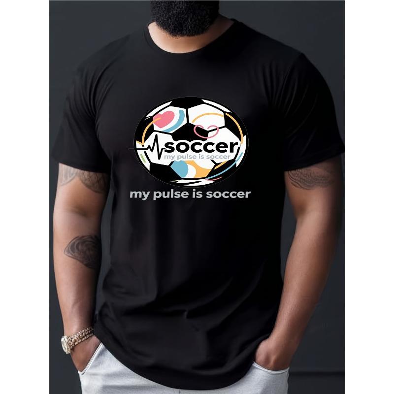 European sizes Men S Tshirt Heart Soccer Pattern My Pulse Is Soccer Slogan Adult T Shirt Personalized Football Pattern Short Sleeved 4XL
European sizes Men S Tshirt Heart Soccer Pattern My Pulse Is Soccer Slogan Adult T Shirt Personalized Football Pattern Short Sleeved 4XL