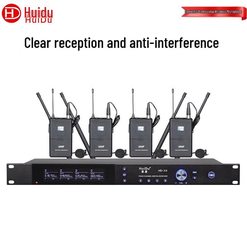 HuiDu HD-X4 Professional Wireless Microphone System (CN version)
HuiDu HD-X4 Professional Wireless Microphone System (CN version)
