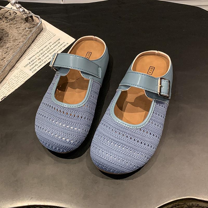 Ретро дышащие полушлепанцы с толстой подошвой женские для улицы 2025 новые весенне-летние сандалии на одном ремешке 40 синий
Ретро дышащие полушлепанцы с толстой подошвой женские для улицы 2025 новые весенне-летние сандалии на одном ремешке 40 синий