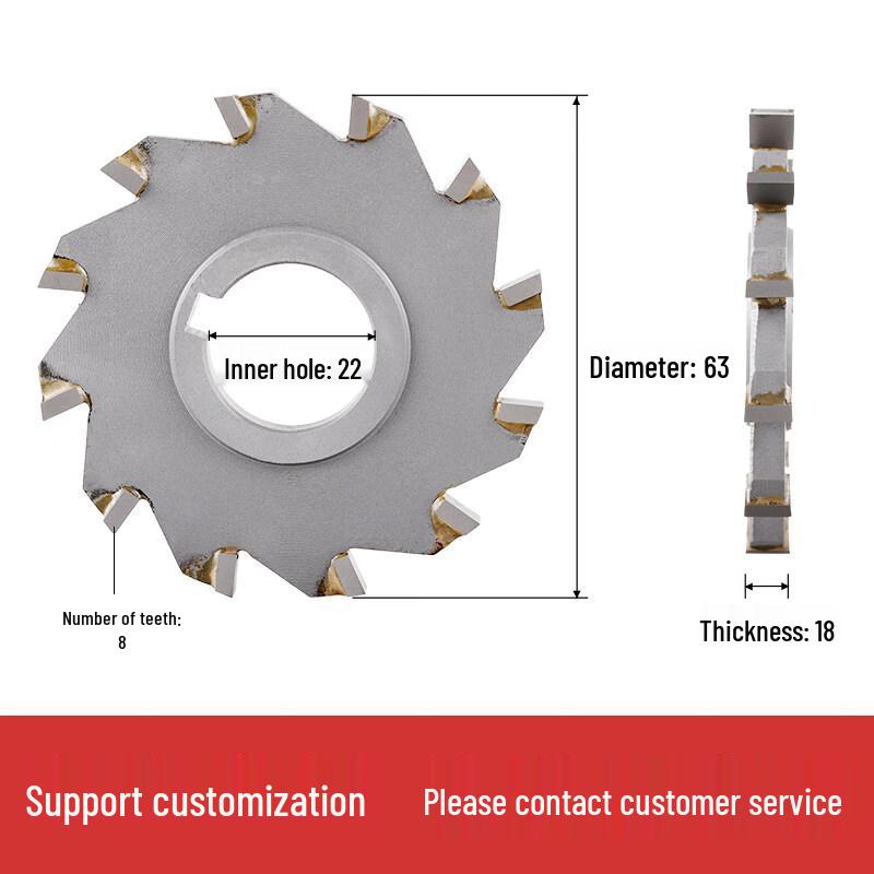 Carbide 8-Tooth Three-Sided Disc Milling Cutter
Carbide 8-Tooth Three-Sided Disc Milling Cutter