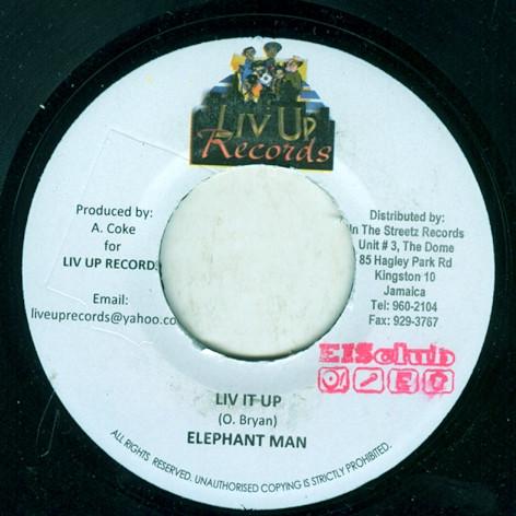 7inch Record ELEPHANT MAN - Live It Up NONE Liv Up Records 2009 Jamaica Reggae, Ska & Dub Used
7inch Record ELEPHANT MAN - Live It Up NONE Liv Up Records 2009 Jamaica Reggae, Ska & Dub Used