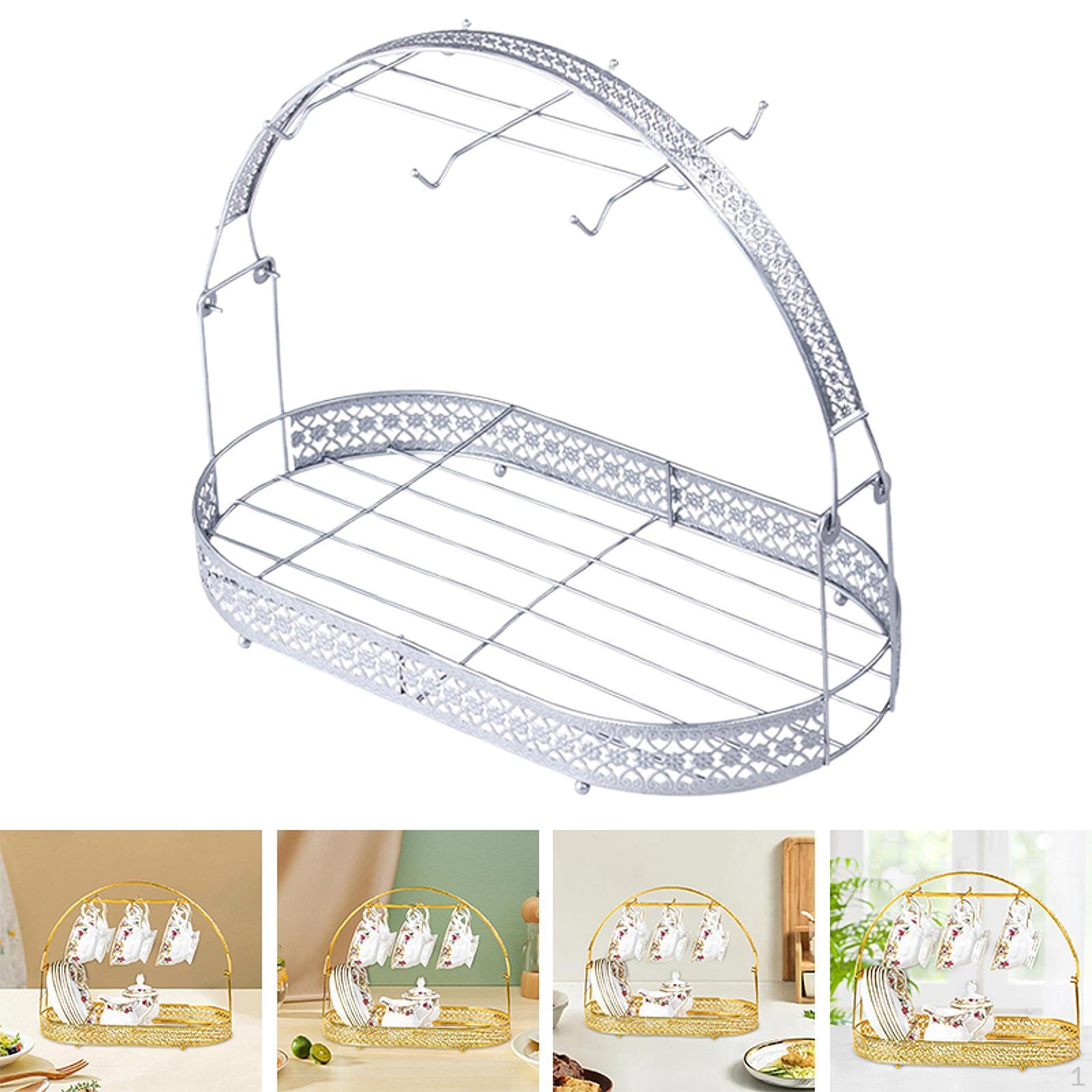 Подставка для стаканов на столешницу, органайзер для кружек и чашек, металлический, с нескользящим подносом и сушилкой Silver
Подставка для стаканов на столешницу, органайзер для кружек и чашек, металлический, с нескользящим подносом и сушилкой Silver