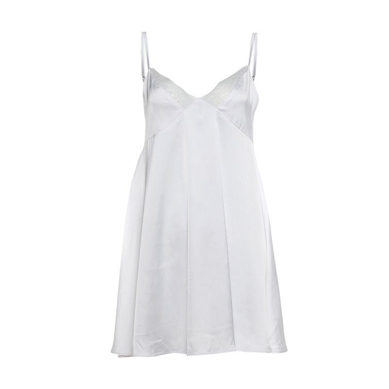 V-neck Backless Camisole Dressv Collar Open Back Sexy Pure Color Sling Dress White L
V-neck Backless Camisole Dressv Collar Open Back Sexy Pure Color Sling Dress White L