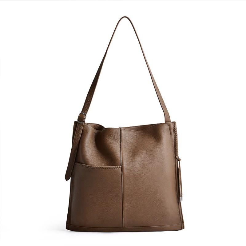 Retro Artistic Style Women s Bag Top Layer Cowhide Texture Light Luxury Shoulder Large Capacity Commuting Versatile Tote 39x1x35.5cm темно-коричневого кольору
Retro Artistic Style Women s Bag Top Layer Cowhide Texture Light Luxury Shoulder Large Capacity Commuting Versatile Tote 39x1x35.5cm темно-коричневого кольору