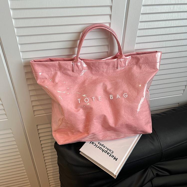 Stylish large-capacity DuPont paper jelly bag, fashionable transparent waterproof tote bag, work tote bag зелений
Stylish large-capacity DuPont paper jelly bag, fashionable transparent waterproof tote bag, work tote bag зелений